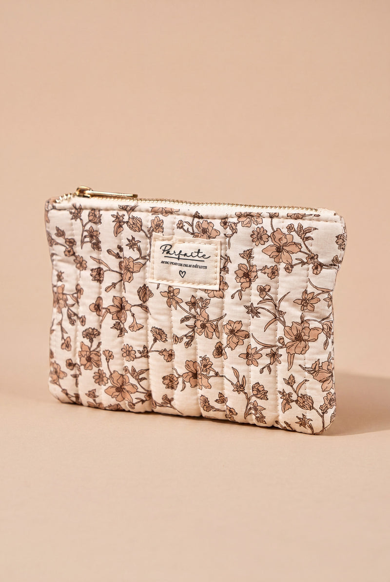 Pochette Odette en coton à motifs floraux roses, accessoire bohème - It Hippie