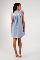 Robe Élisa femme en chambray bleu, esprit bohème chic - It Hippie