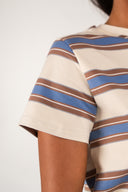 T-shirt rayé Gabin femme en jersey de coton, allure rétro casual chic - It Hippie