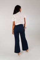 Blouse Margot femme écrue en coton, transparence et dentelle - It Hippie