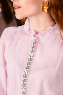 Chemise femme Naya en coton rose, coupe polyvalente bohème - It Hippie