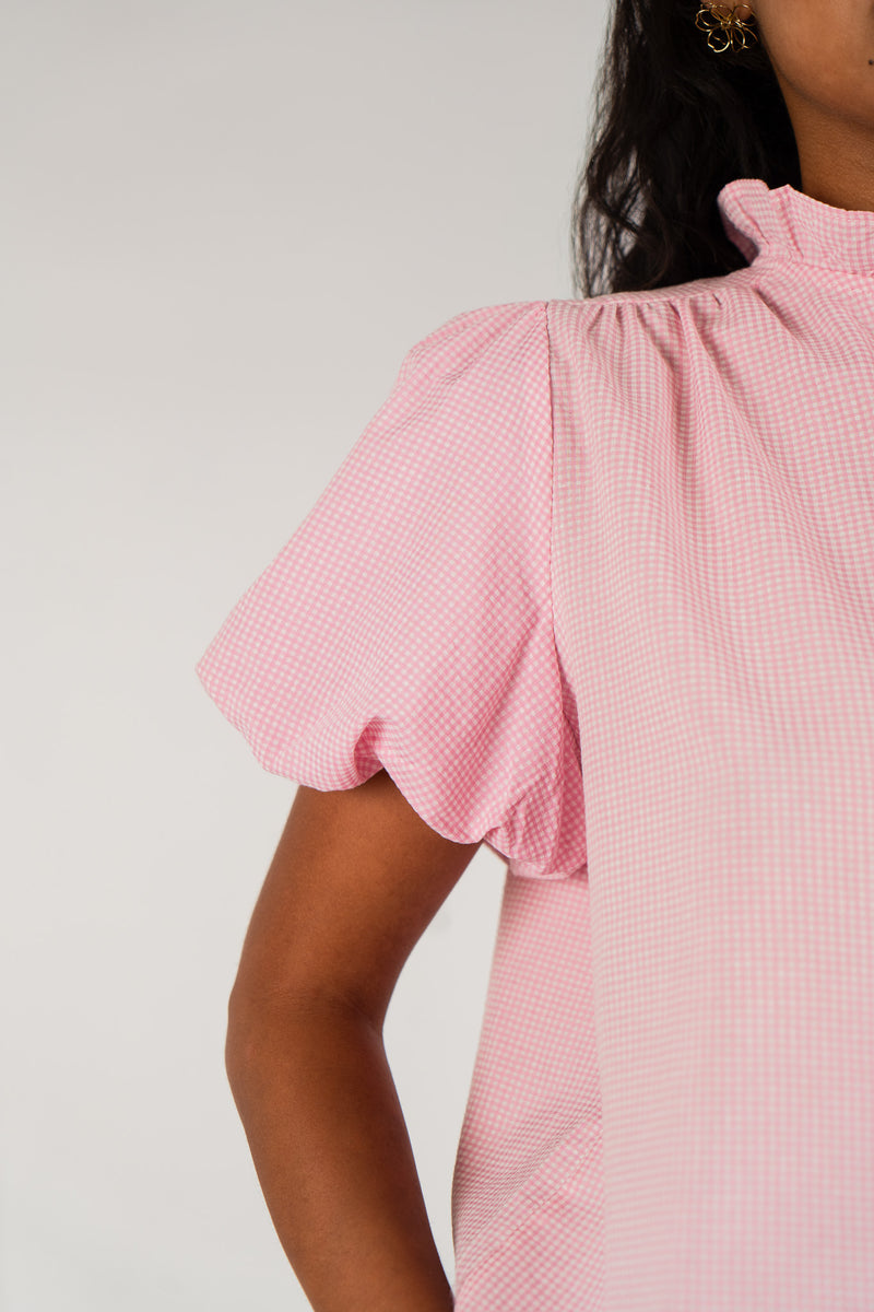 Chemise Oly femme en coton rose poudré coupe ample - It Hippie