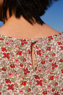 Robe Julie femme en viscose rouge à petites fleurs - It Hippie