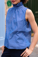 Top Anatole femme en coton rayé, coupe droite fluide - It Hippie