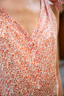 Top Prune femme en coton rouge fluide, coupe légère estivale - It Hippie