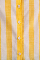 Chemisier Sarah femme en coton à rayures jaune soleil, esprit casual chic - It Hippie