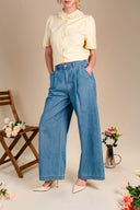 Pantalon Gasp en denim bleu pour femme, look élégant - It Hippie