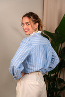 Chemise Billie de la marque IT HIPPIE, en tissu léger avec col et manches longues, portée sur un modèle.