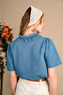 Chemisier Charlie femme en jean bleu ciel, style bohème - It Hippie