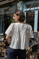 Top Rosalie femme en coton écru, style bohème chic - It Hippie