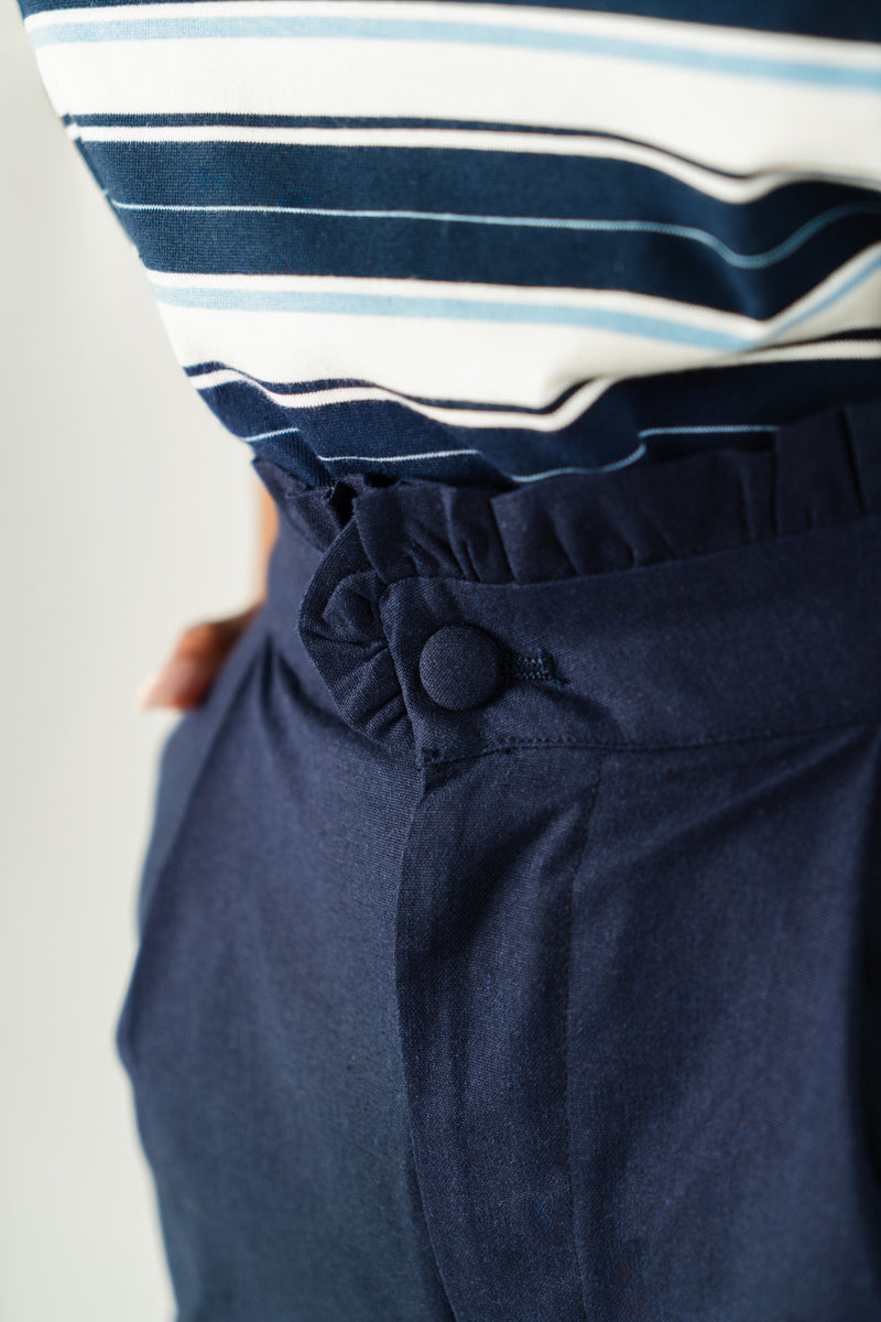 Short femme Gaspard marine, allure bohème estivale - It Hippie