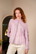 Chemise bohème Naya femme en coton rose aux teintes rosées - It Hippie