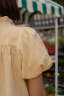 Chemisier Léonie femme en coton jaune pastel, style bohème - It Hippie