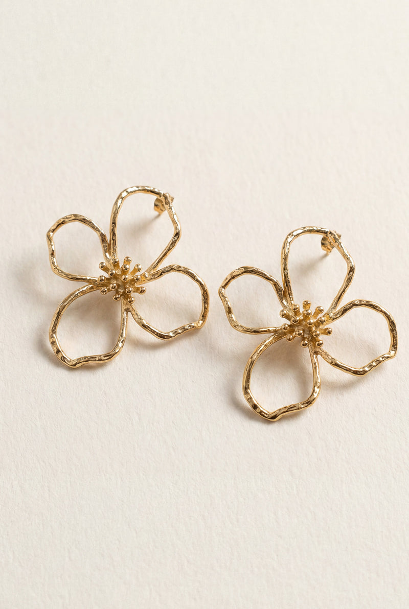 Boucles d'oreilles Candice en acier inoxydable doré, bijou bohème élégant - It Hippie